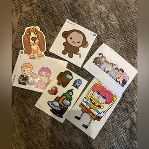 FREE with 3+ Bundle Stickers—SpongeBob,
Among Us, Lankybox